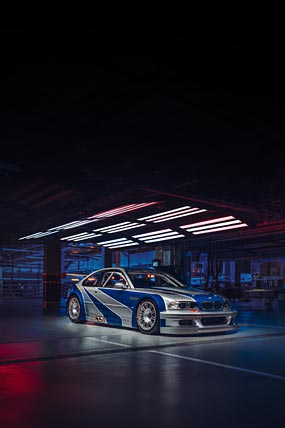 2005 BMW M3 GTR Need For Speed phone wallpaper thumbnail.