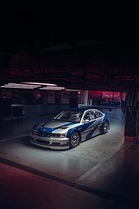 2005 BMW M3 GTR Need For Speed phone wallpaper thumbnail.