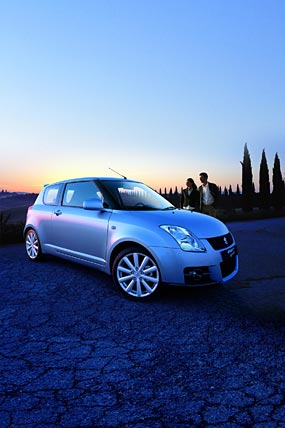 2005 Suzuki Swift Sport phone wallpaper thumbnail.