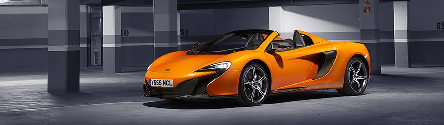 2015 McLaren 650S Spider super ultrawide wallpaper thumbnail.