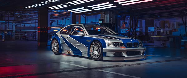 2005 BMW M3 GTR Need For Speed super ultrawide wallpaper thumbnail.