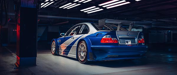 2005 BMW M3 GTR Need For Speed super ultrawide wallpaper thumbnail.