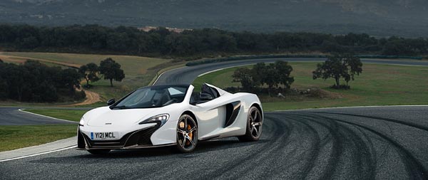 2015 McLaren 650S Spider super ultrawide wallpaper thumbnail.