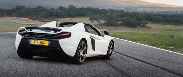 2015 McLaren 650S Spider super ultrawide wallpaper thumbnail.