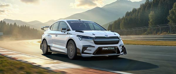 2024 Skoda Enyaq RS Race Concept super ultrawide wallpaper thumbnail.