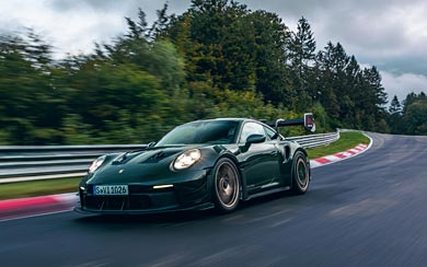 2025 Porsche 911 GT3 RS with Manthey Kit wallpaper thumbnail.