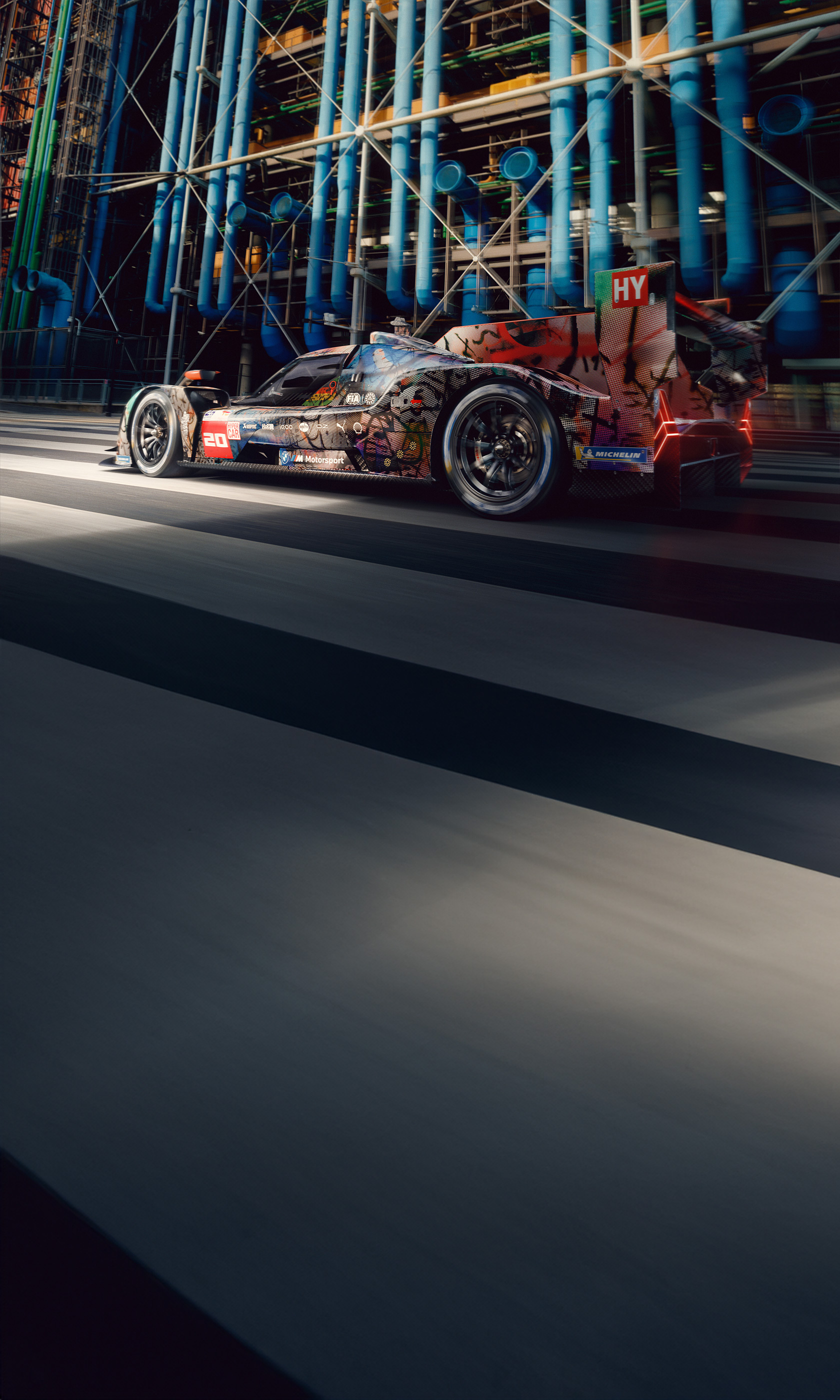  2024 BMW M Hybrid V8 Art Car Wallpaper.