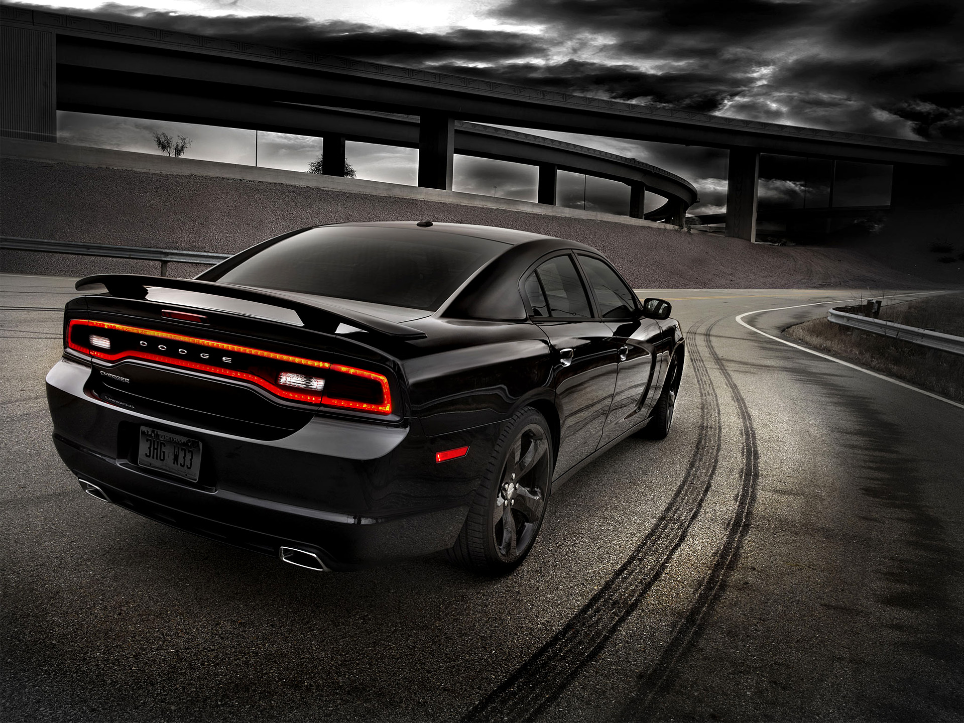  2012 Dodge Charger Blacktop Wallpaper.