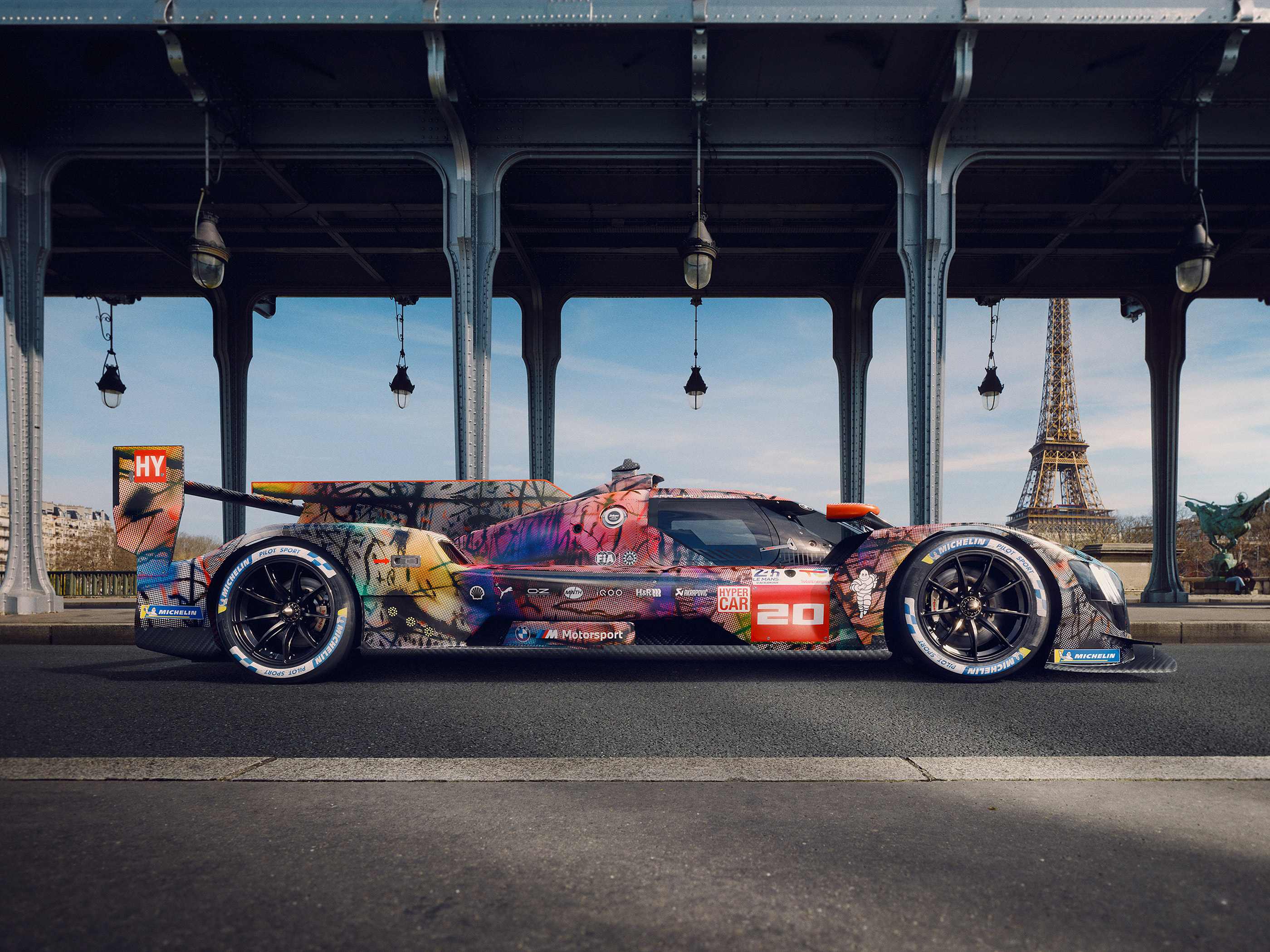  2024 BMW M Hybrid V8 Art Car Wallpaper.