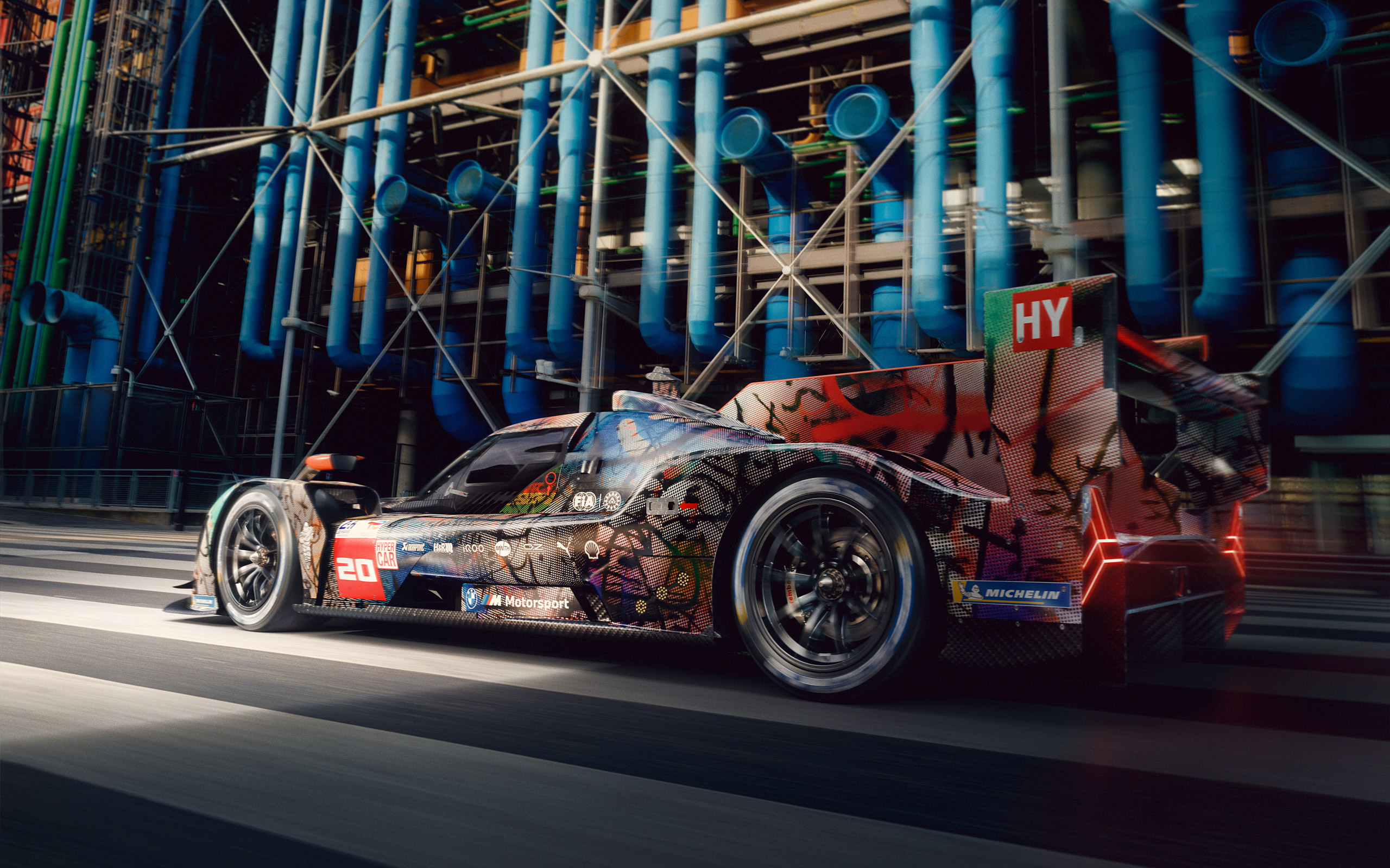  2024 BMW M Hybrid V8 Art Car Wallpaper.