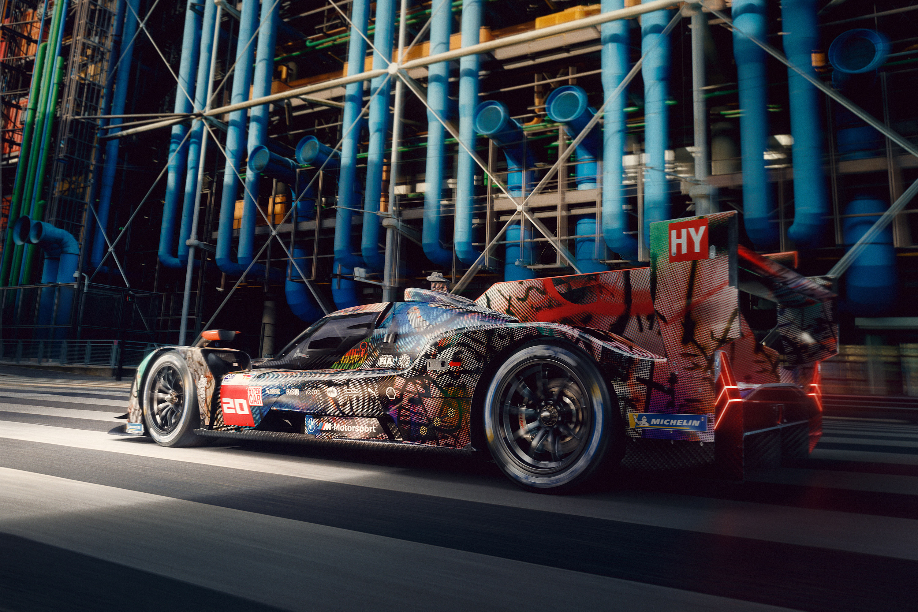  2024 BMW M Hybrid V8 Art Car Wallpaper.