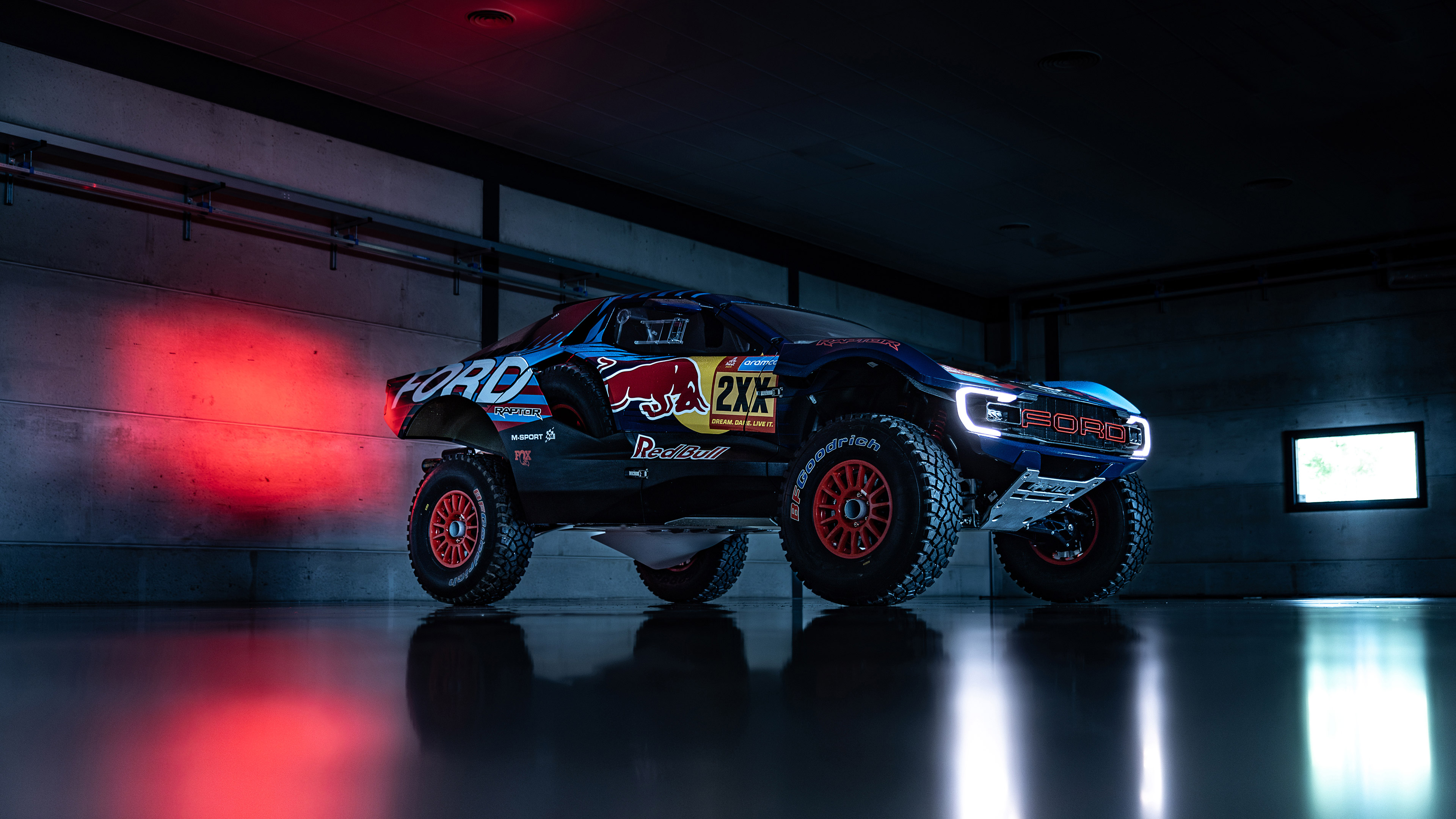  2025 Ford Raptor T1 Dakar Rally Wallpaper.