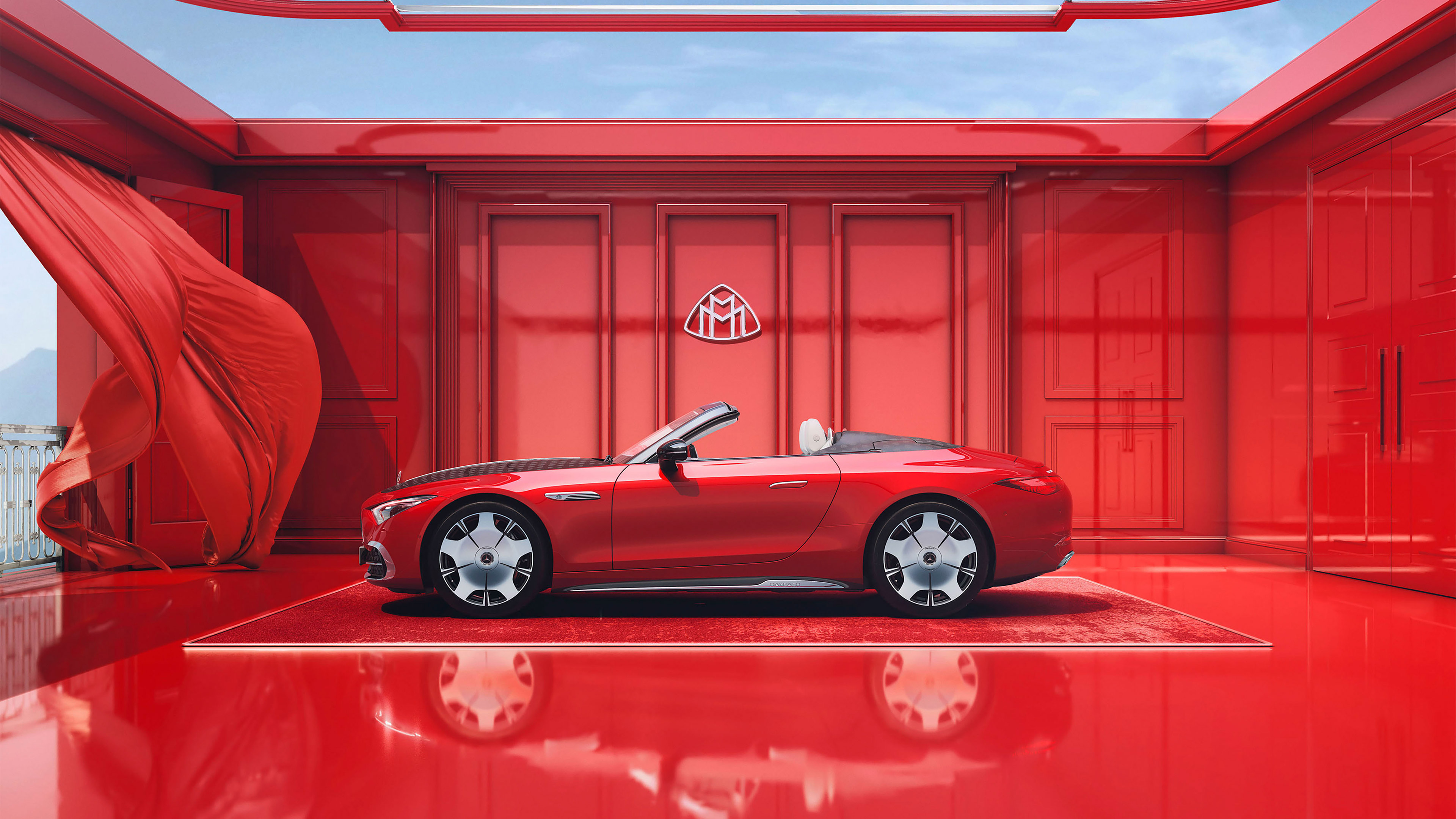  2025 Mercedes-Maybach SL Monogram Wallpaper.