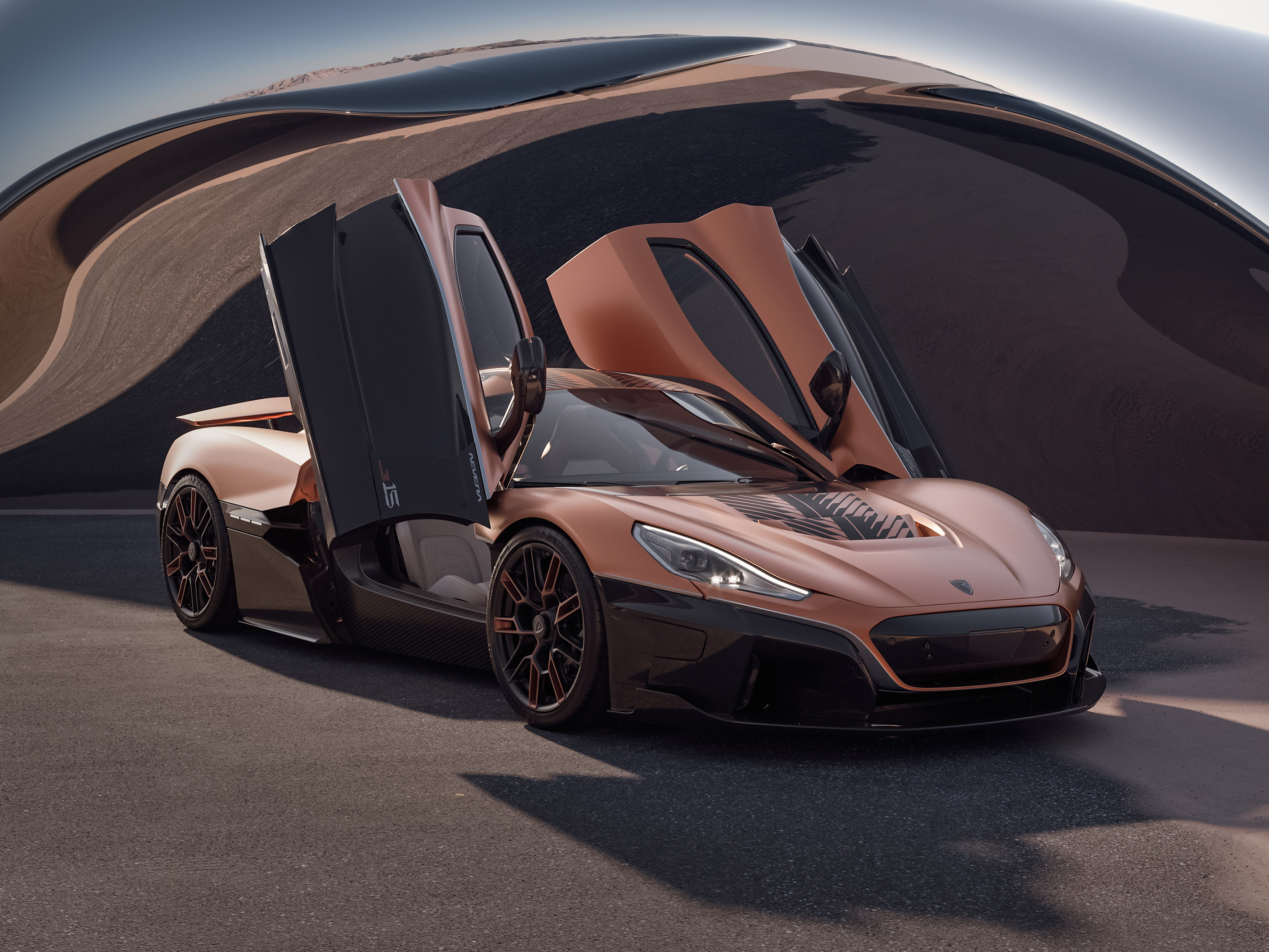  2024 Rimac Nevera 15th Anniversary Wallpaper.