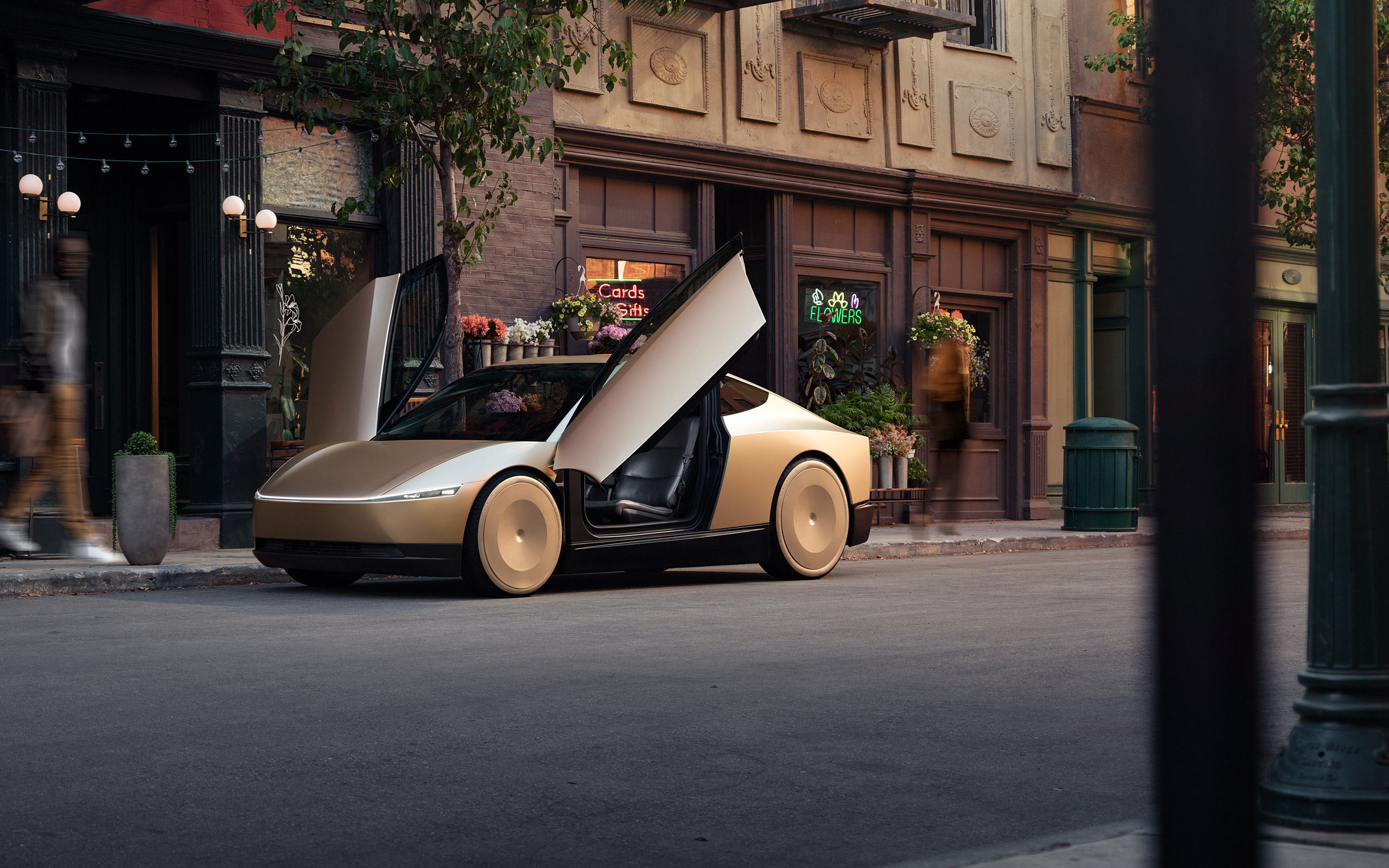  2024 Tesla Robotaxi Concept Wallpaper.