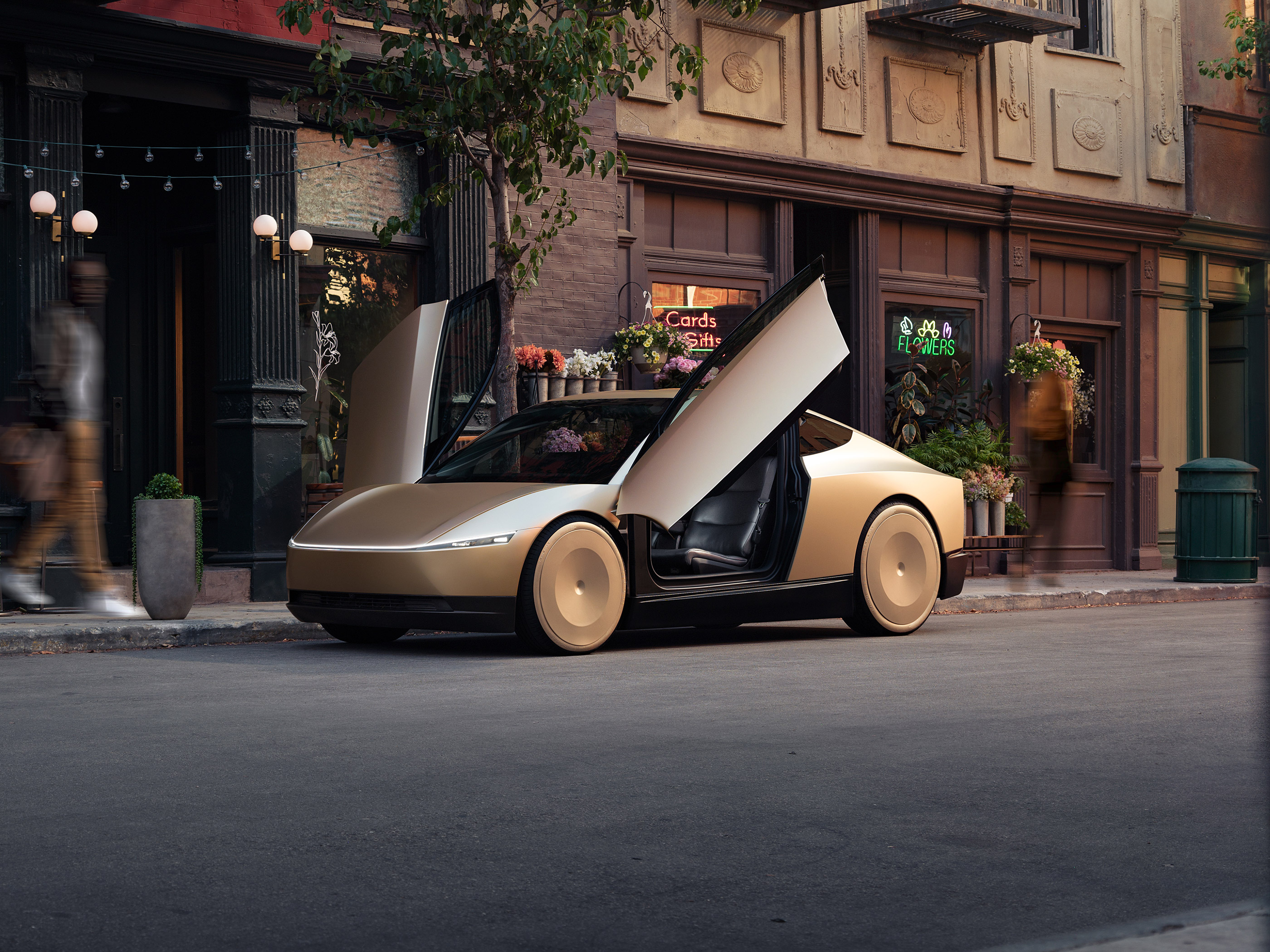  2024 Tesla Robotaxi Concept Wallpaper.